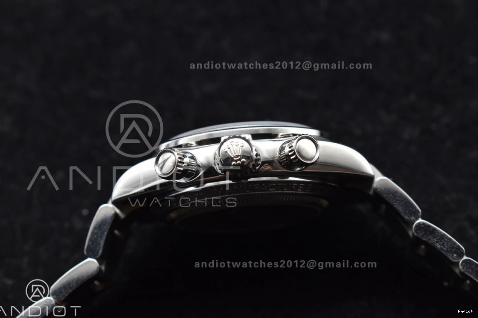 Black Daytona Bracelet A7750 on SS Best White Dial SS ADGF Edition 0405